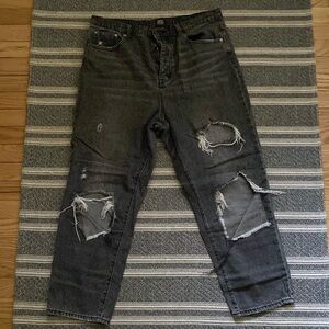 BDG High Rise Ripped Black Jeans